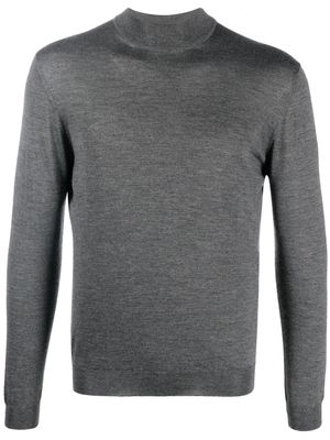 Malo high neck knitted sweater - Grey