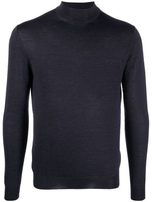 Malo high neck pullover sweater - Blue