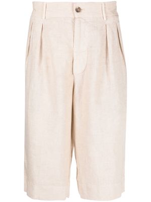 Malo linen bermuda shorts - Neutrals