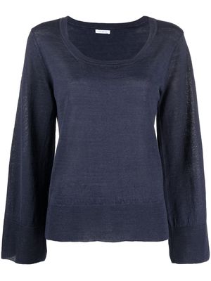 Malo oversize-arms knit jumper - Blue