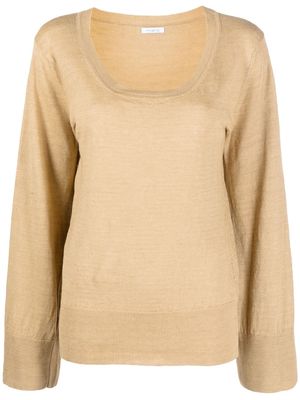 Malo oversize-arms knit jumper - Neutrals