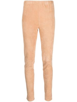 Malo panelled suede leggings - Brown