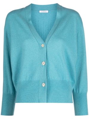 Malo perforated-detailing cashmere cardigan - Blue