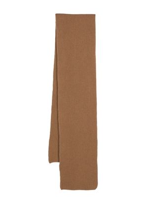 Malo rectangle-shape cashmere scarf - Brown