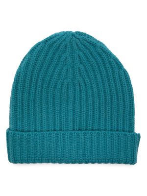 Malo ribbed cashmere beanie - Blue