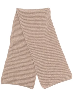 Malo ribbed cashmere scarf - Neutrals