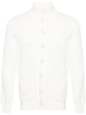 Malo ribbed-knit cotton cardigan - White