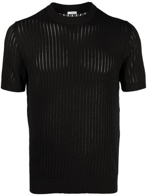 Malo ribbed-knit cotton T-shirt - Black
