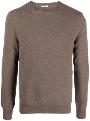 Malo ribbed-knit crew neck jumper - Brown