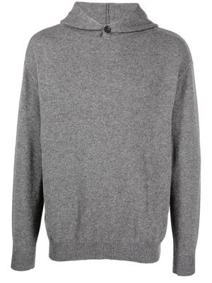 Malo ribbed-knit hooded sweater - Grey
