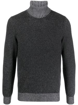 Malo ribbed-knit roll neck sweater - Grey