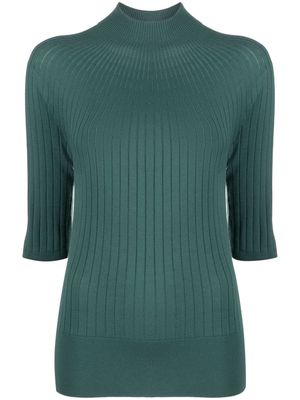 Malo ribbed-knit virgin wool jumper - Green
