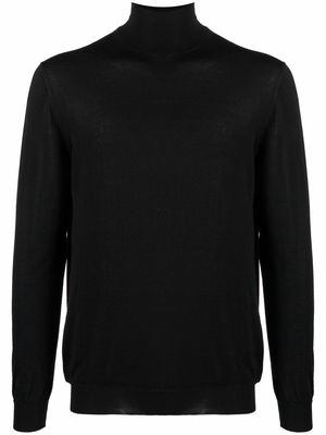 Malo roll-neck fine-knit jumper - Black