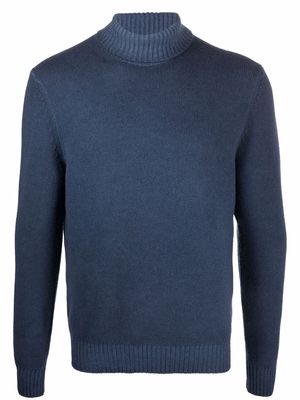 Malo roll-neck knitted jumper - Blue