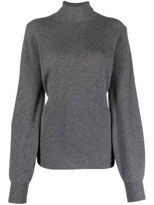 Malo roll-neck ribbed cashmere jumper - Grey