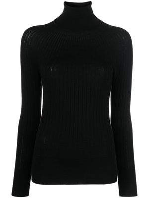 Malo roll-neck ribbed-knit jumper - Black