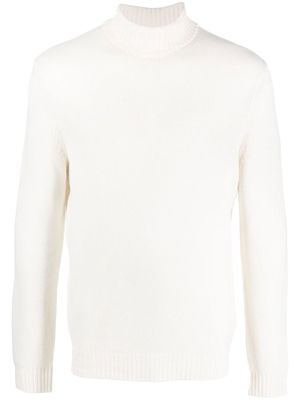 Malo roll-neck virgin-wool jumper - White