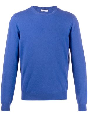 Malo Shaved fine-knit cashmere jumper - Blue
