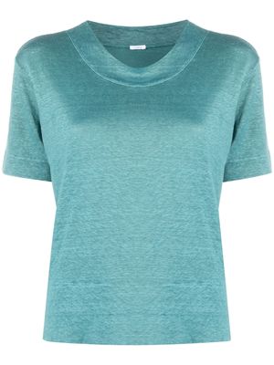 Malo short-sleeve linen T-shirt - Green