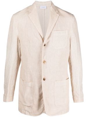 Malo single-breasted linen blazer - Neutrals