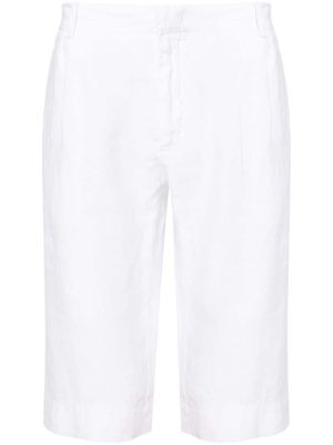 Malo straight-leg linen shorts - White