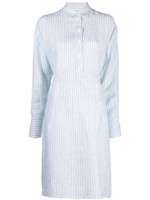 Malo stripe-print shirt dress - Neutrals