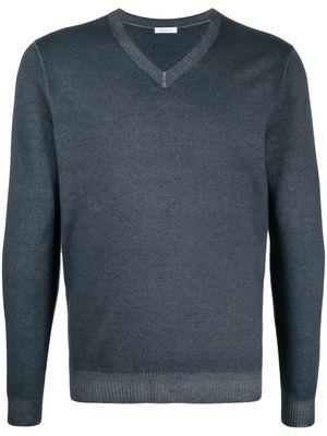 Malo V-neck virgin wool jumper - Grey