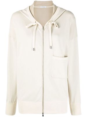 Malo zip-up cotton sweatshirt - Neutrals