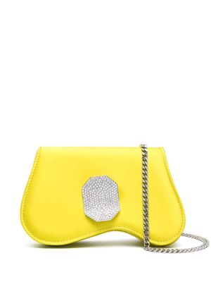 Malone Souliers Divine crystal-embellished clutch - Yellow