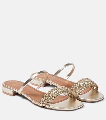 Malone Souliers Frida metallic leather sandals