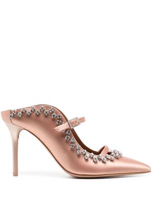 Malone Souliers Gala 100mm crystal-embellished mules - Pink
