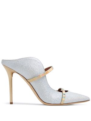 Malone Souliers Maureen 100mm pointed-toe mules - Silver