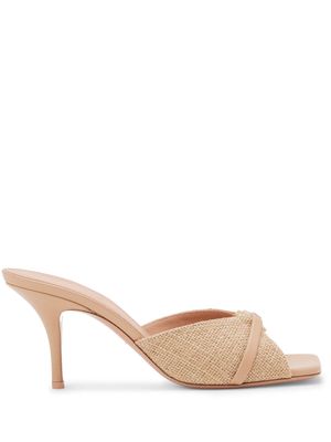 Malone Souliers Patricia 70mm jute mules - Neutrals