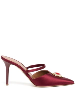 Malone Souliers pointed-top 80mm mules - Red