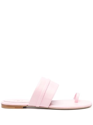Malone Souliers single-strap leather flat sandals - ROSE