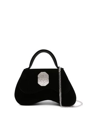 Malone Souliers small Divine velvet tote bag - Black