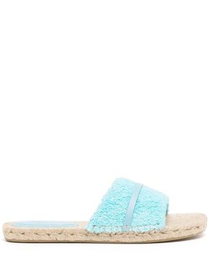Malone Souliers Sol fluffy-strap sandals - Blue