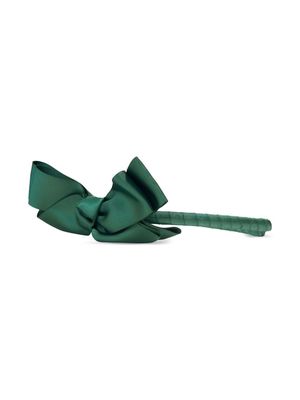 MAMA LUMA KIDS Akvarelli bow-detail headband - Green