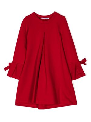 MAMA LUMA KIDS bow-detail long-sleeve dress - Red