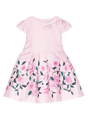 MAMA LUMA KIDS floral-print bow-detail dress - Pink