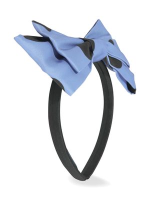 MAMA LUMA KIDS polka dot-print bow headband - Blue