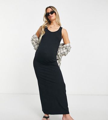 Mamalicious Maternity sleeveless maxi dress in black