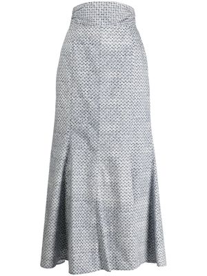 Mame Kurogouchi high-waisted skirt - Blue