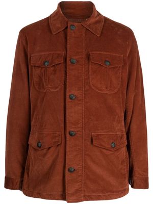 Man On The Boon. button-down garment-dyed jacket - Brown