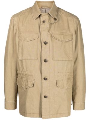 Man On The Boon. button-front shirt jacket - Brown