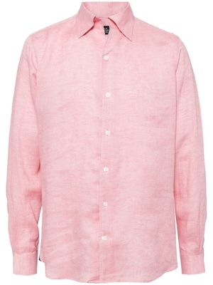 Man On The Boon. buttoned hemp shirt - Pink