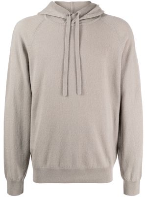Man On The Boon. cashmere drawstring hoodie - Brown