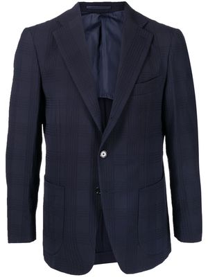 Man On The Boon. checked single-breasted blazer - Blue