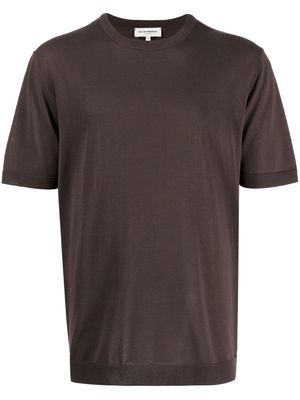 Man On The Boon. crew neck short-sleeved T-shirt - Brown