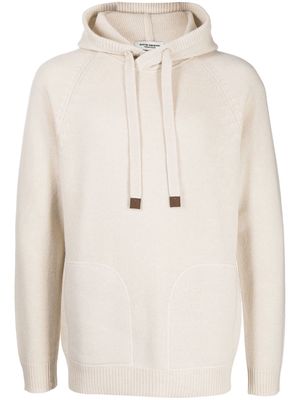 Man On The Boon. drawstring pullover hoodie - Neutrals